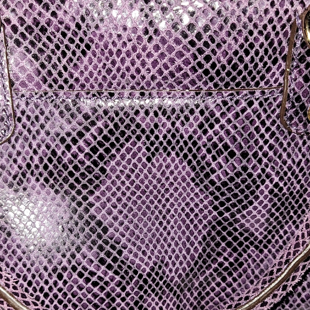 Michael Kors Purple Snake Print Tote - Picture 5 of 12